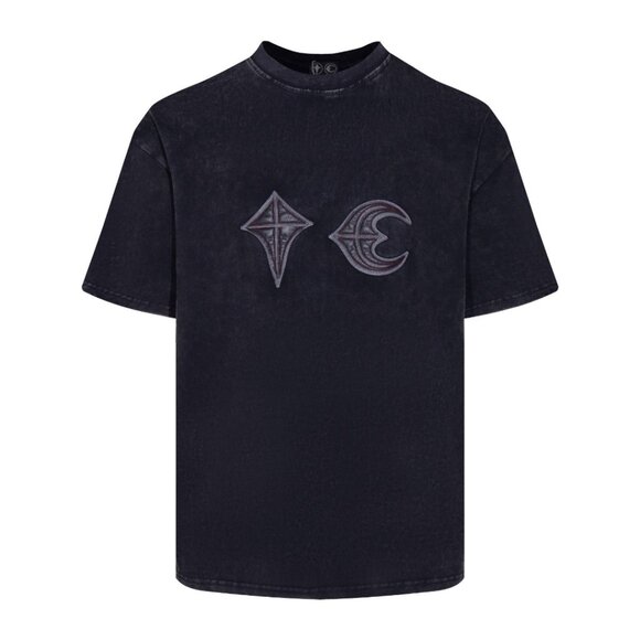 Thug Club Black T Shirt With Distinctive Embroidered Graphics - Picture 1 of 9